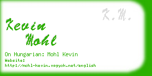 kevin mohl business card